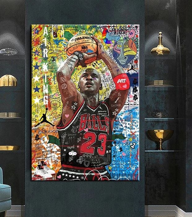 Graffiti Art Michael Jordan Canvas Prints Wall Decor Jordan Canvas