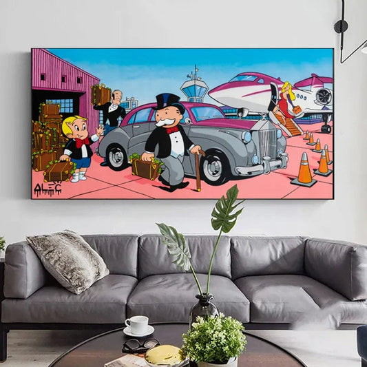 Alec Monopoly - Monopoly guy canvas