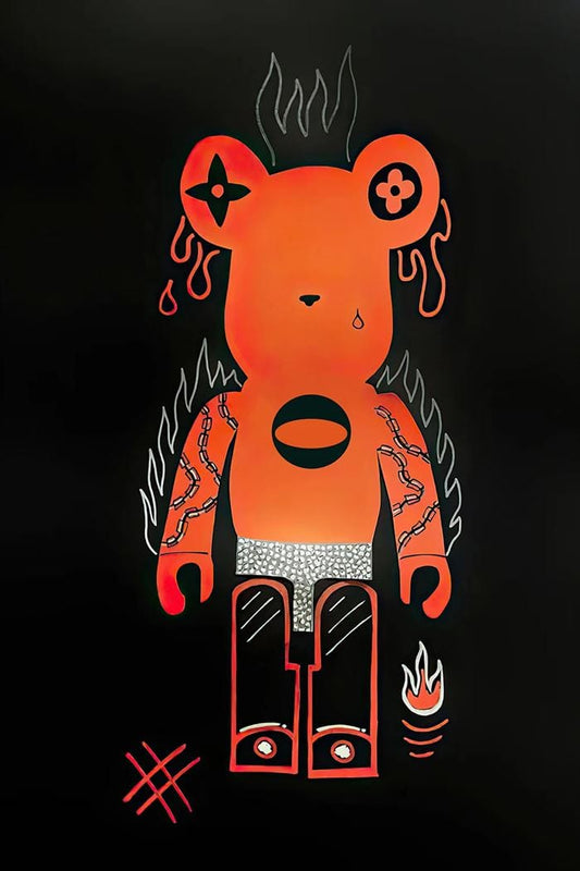 Furious Bearbrick canvas