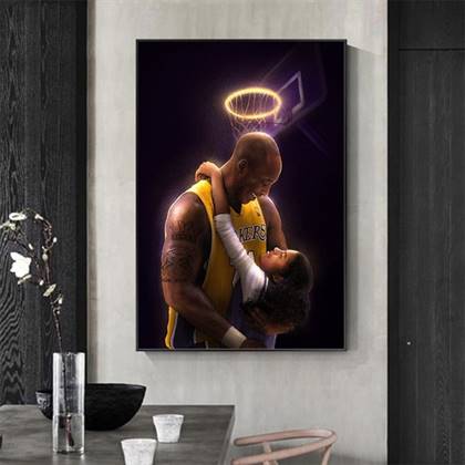 Kobe and Gianna canvas