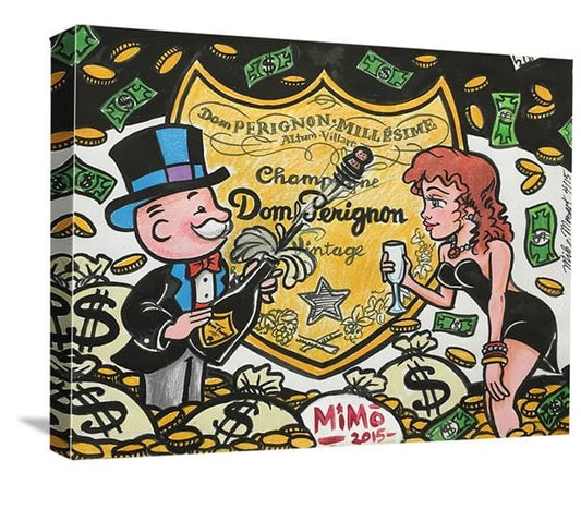 Monopoly - Champagne canvas