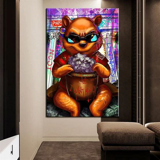 No honey, i want money canvas