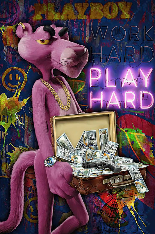 Pink Panther - Play Hard canvas