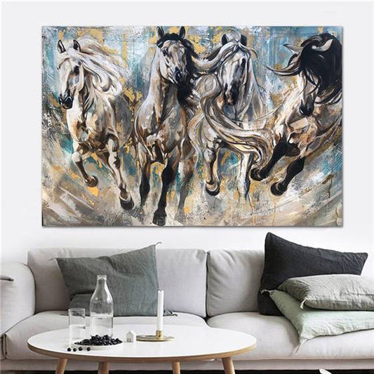 Running horses canvas