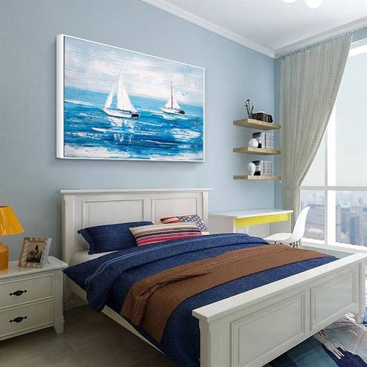 Sailboats at the sea canvas