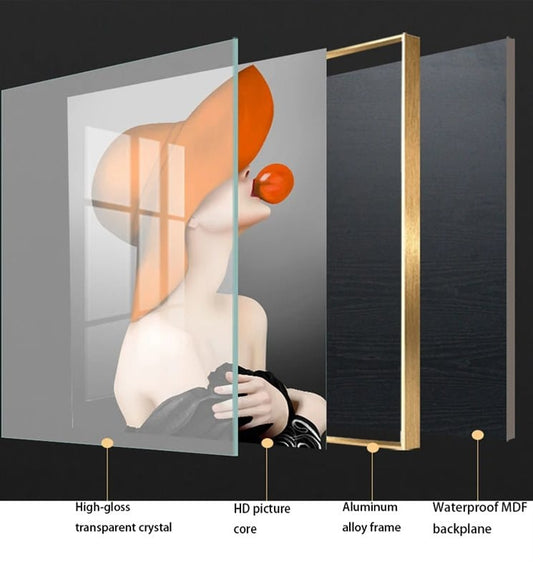 Aqua Elixir with Gilded Vessel Crystal Porcelain painting Duo