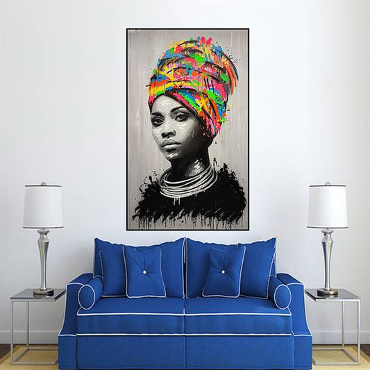 Aboriginal woman canvas