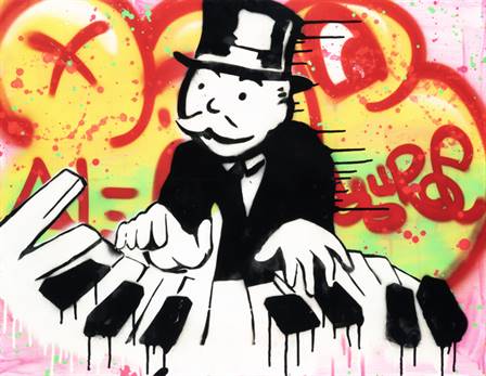 Alec Monopoly-Playing some keys Canvas
