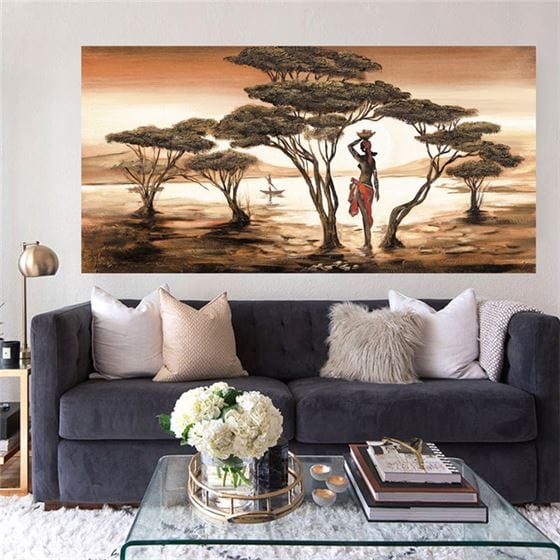 Beautiful African landscape canvas