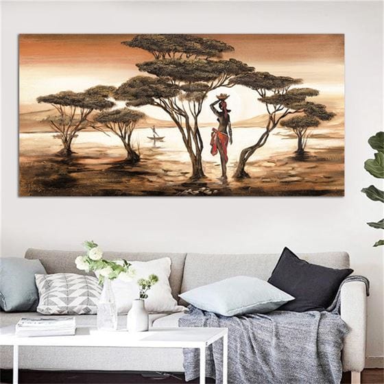 Beautiful African landscape canvas