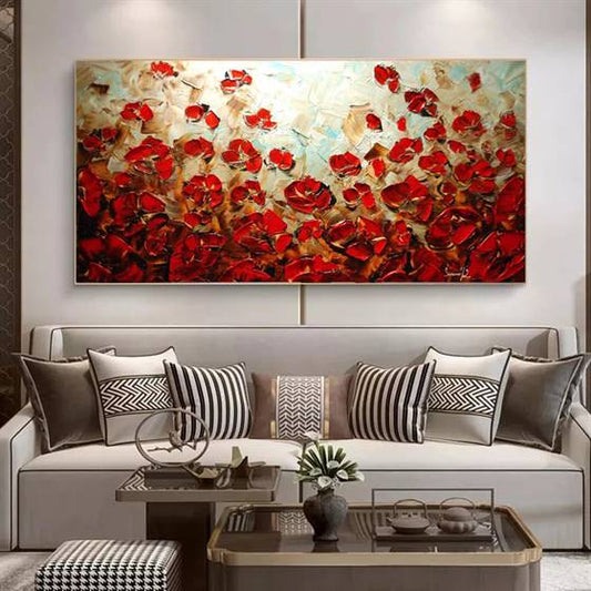 Beautiful Red flowers canvas