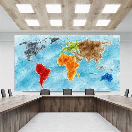 Beautiful world map canvas