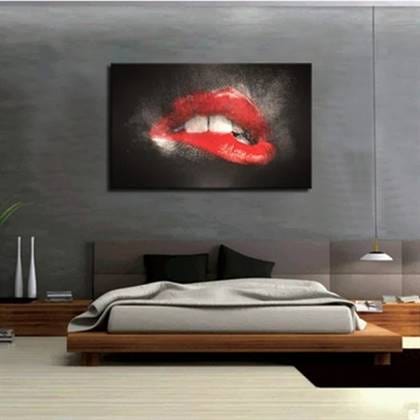 Bite my lips canvas