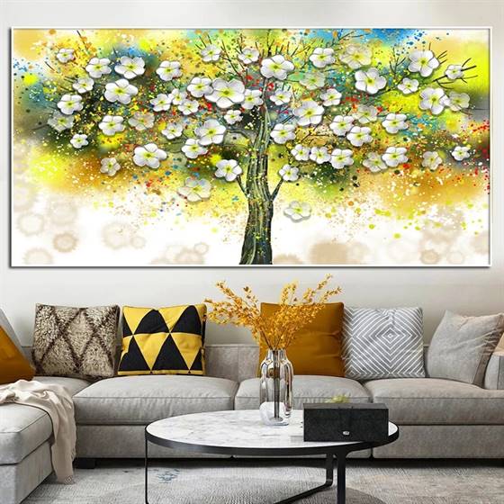 Blossoming tree canvas