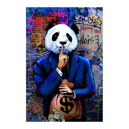 Boss panda (blue) canvas