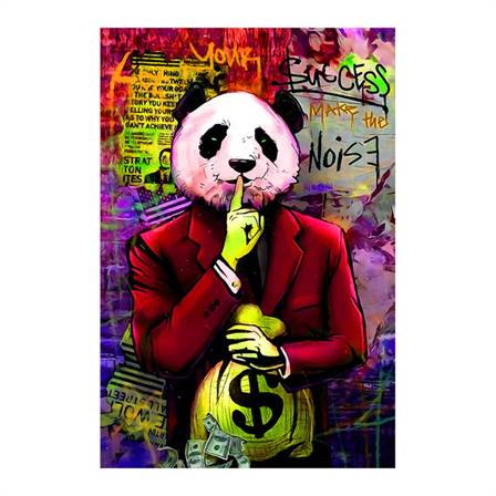 Boss panda (red) canvas