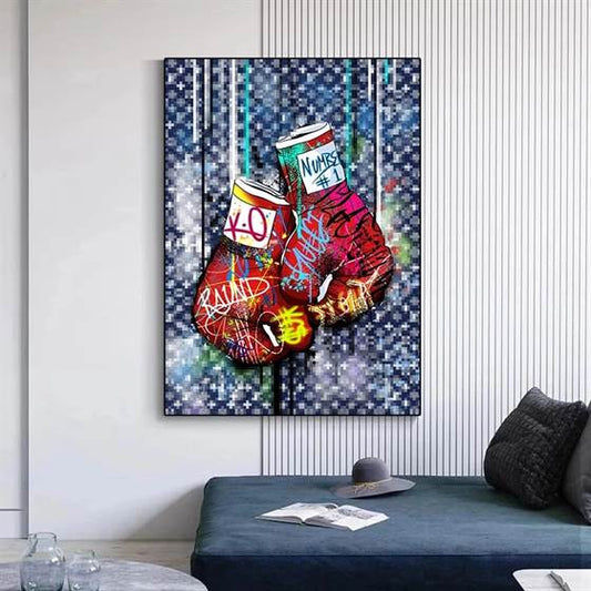 Boxing gloves canvas