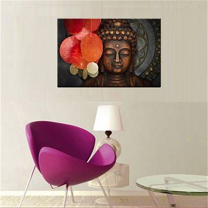 Bronze Buddha canvas