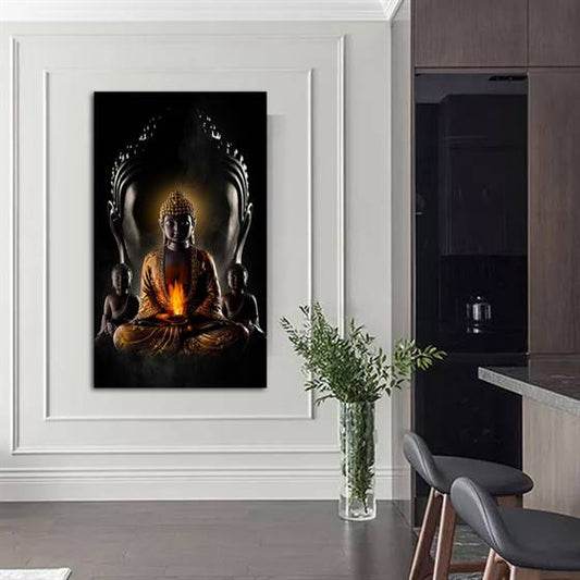 Buddha meditating canvas