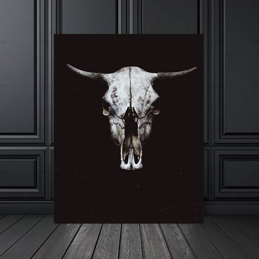 Bull skull canvas