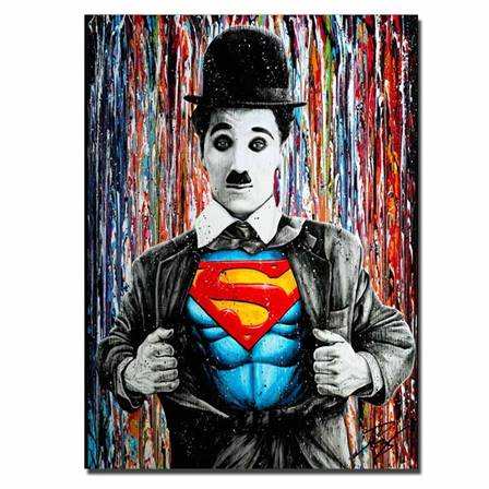 Chaplin x Superman canvas