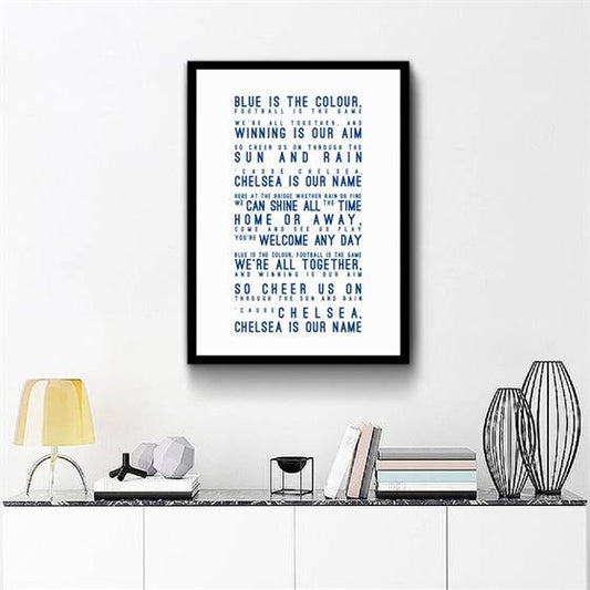Chelsea F.C. anthem (white) canvas