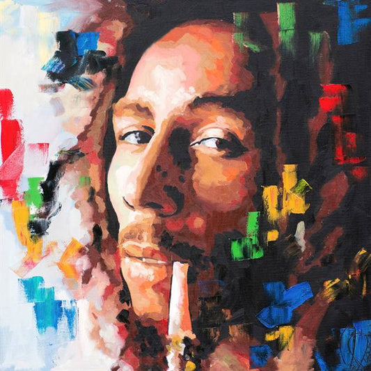 Colorful Bob Marley canvas