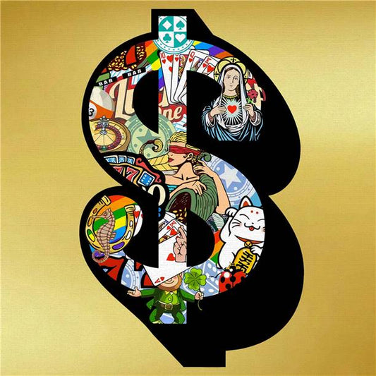 Colorful Dollar sign canvas
