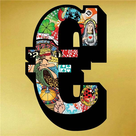 Colorful Euro sign canvas