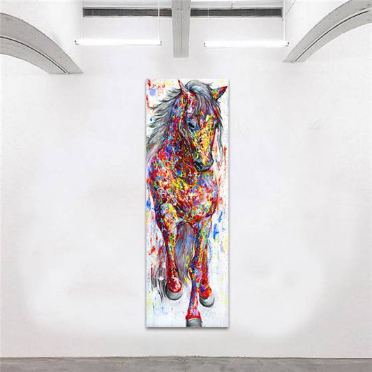 Colorful horse canvas