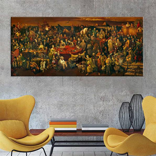 Dai Dudu, Li Tiezi, Zhang An - Discussing The Divine Comedy With Dante canvas