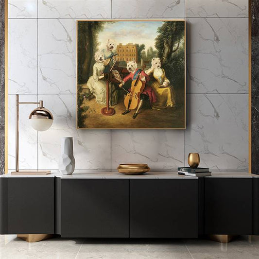 Dog orchestra canvas