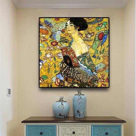 Gustav Klimt - Lady with Fan canvas