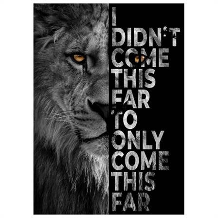 I didn't come this far canvas