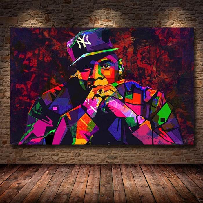 Jay-Z Canvas Poster Wall popular Print Semi Gloss 24x36 New Various Sizes