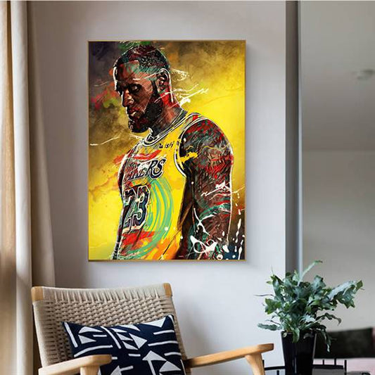LeBron James L.A. canvas