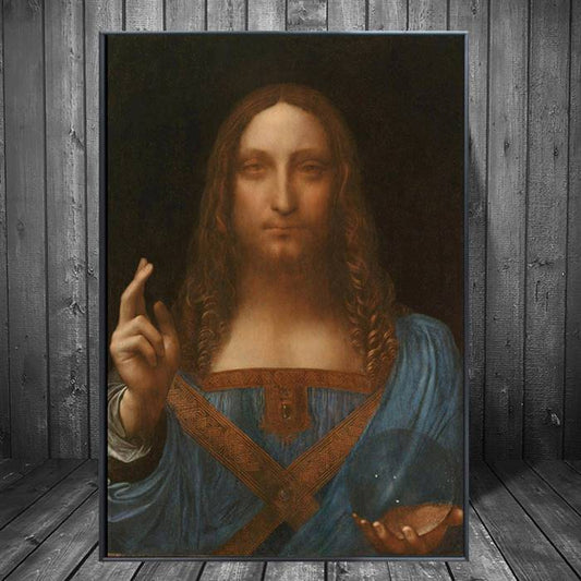 Leondardo da Vinci - Salvator Mundi canvas