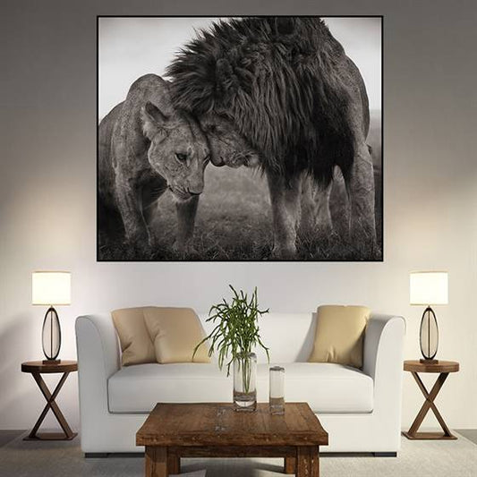 Lion love canvas