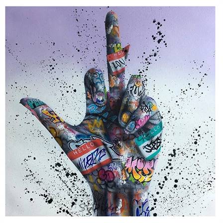 Middle finger canvas