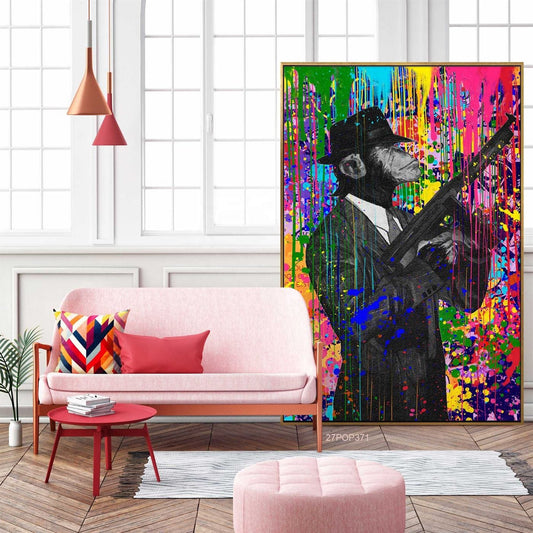 Mobster Monkey canvas