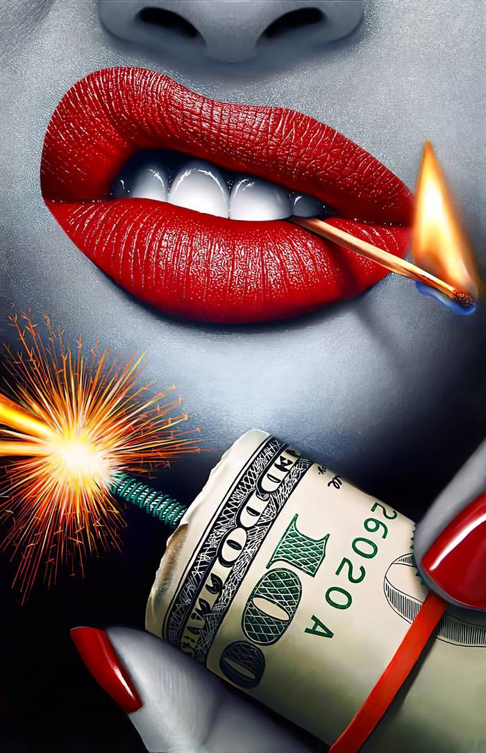 Money bomb canvas