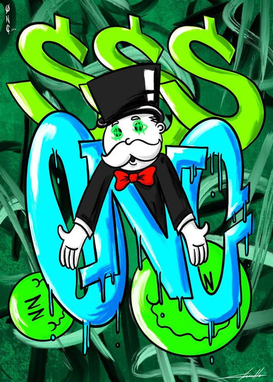 Monopoly guy $$ canvas