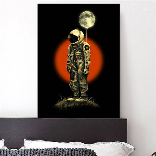 Moon balloon canvas