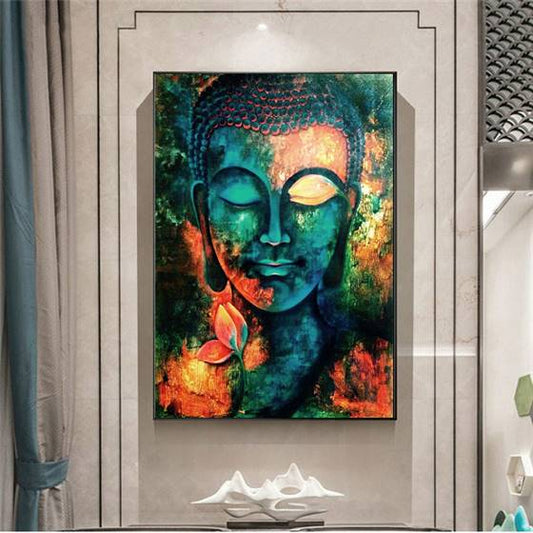 Multicolor Buddha canvas