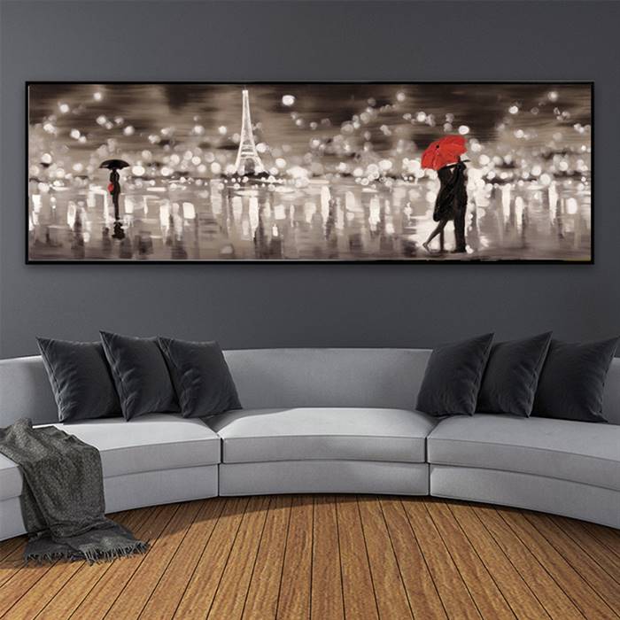 Paris at night canvas