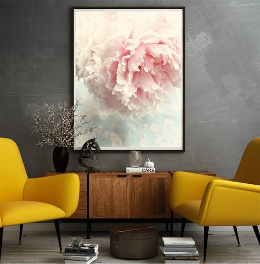 Pink peony canvas