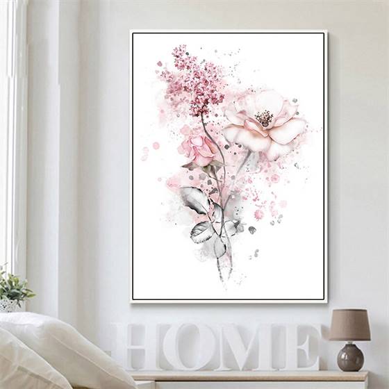 Pink rose canvas