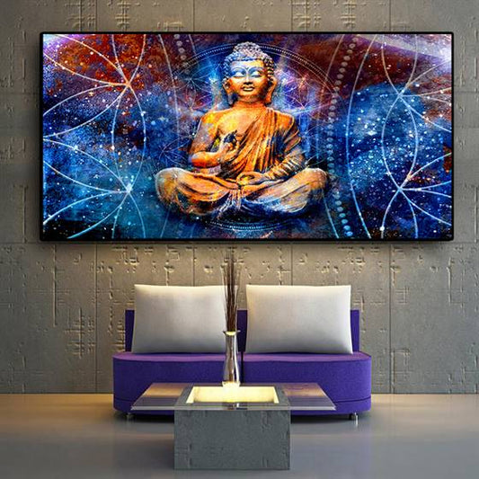 Psychedelic zen Lord Buddha canvas