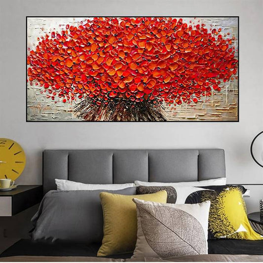 Red bouquet canvas