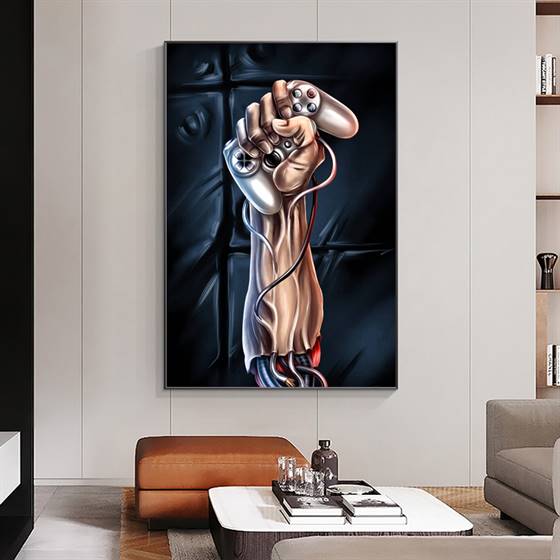 Robotic hand with gaming controller canvas